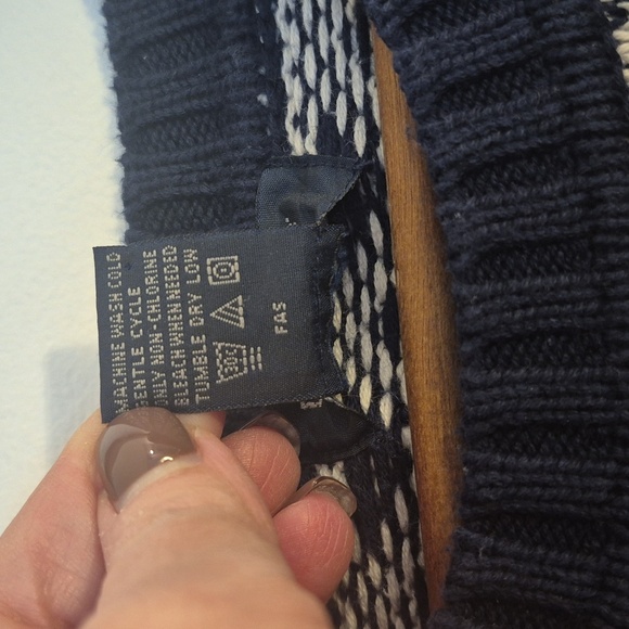 Vintage Dockers Fair Isle Snowflake Sweater | Men's XL | 100% Cotton Nordic Knit - Picture 5 of 5